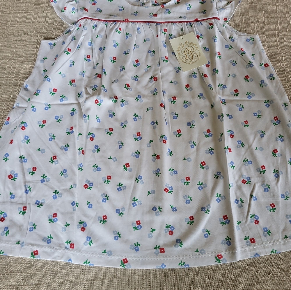 The Beaufort Bonnet Company Dowell Day Top Floral/Richmond Red Sz 14